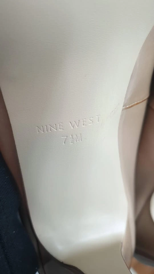 Nude Nine West Platform Heels Size 7.5M - photo 5