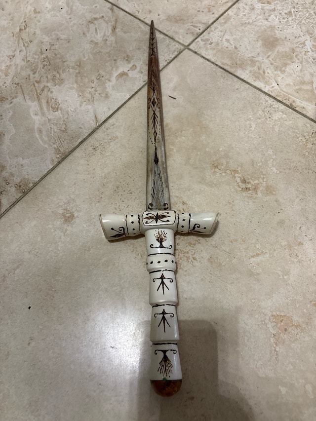 Sword hand made from fish bones - photo 2
