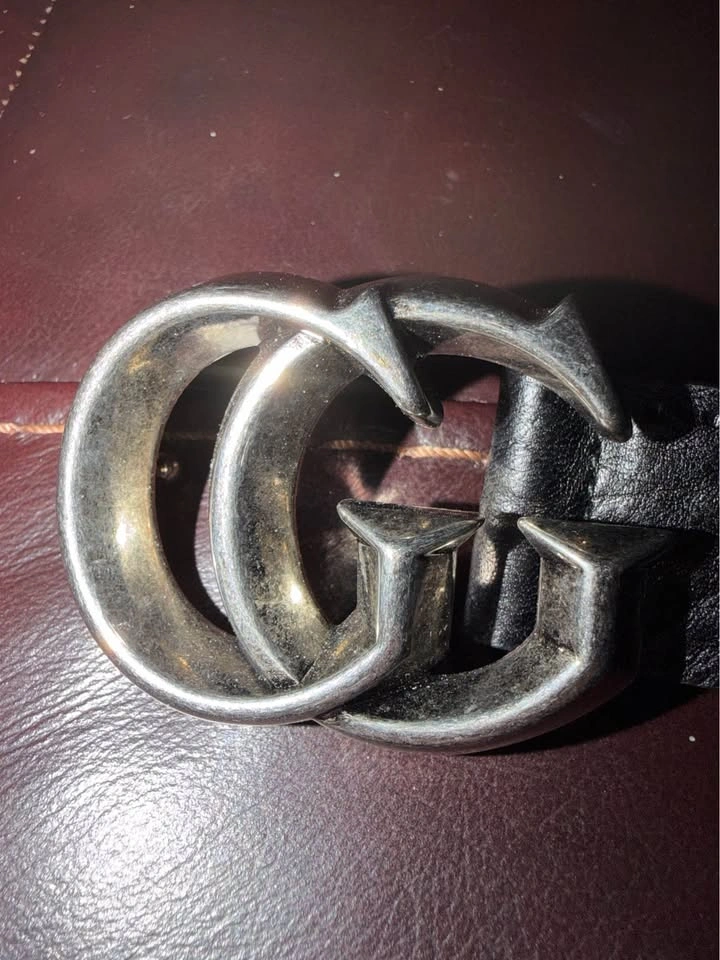 Authentic GG Minimalist Buckle Black Leather Belt NWT Men's 36 - photo 5