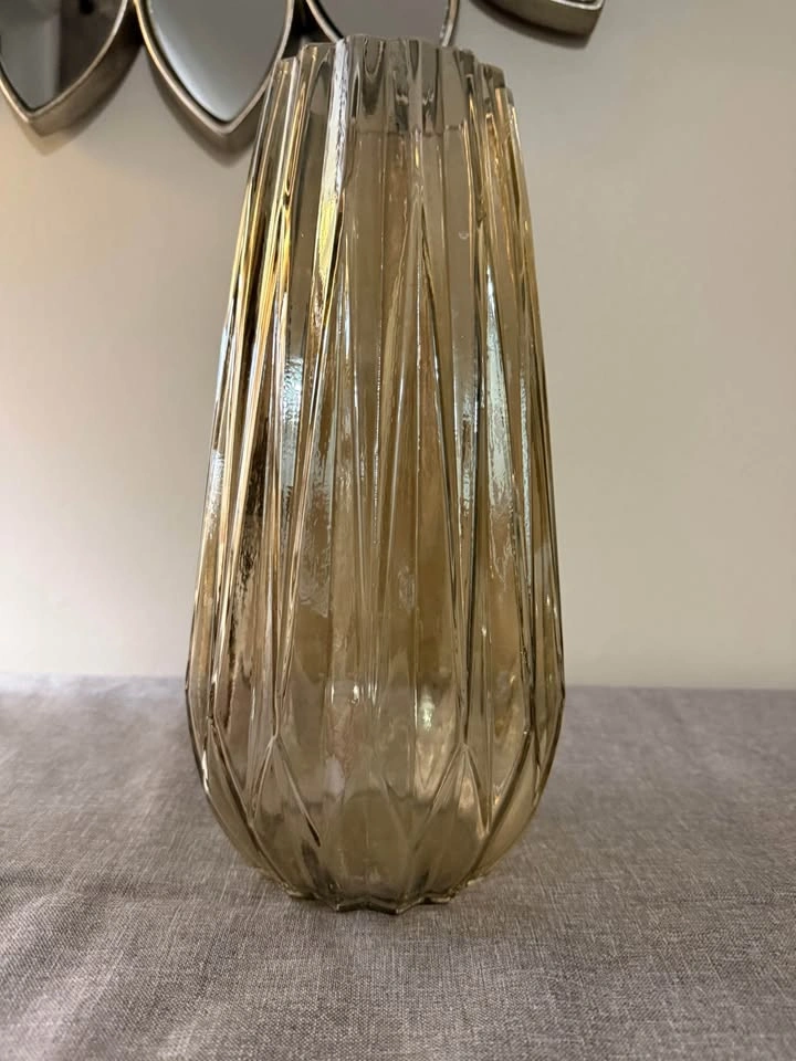 6 Light Brown/Gold Glass Pieces - photo 2