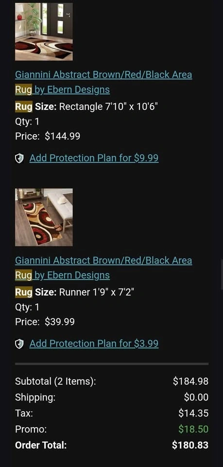 Abstract Rug and Matching Runner