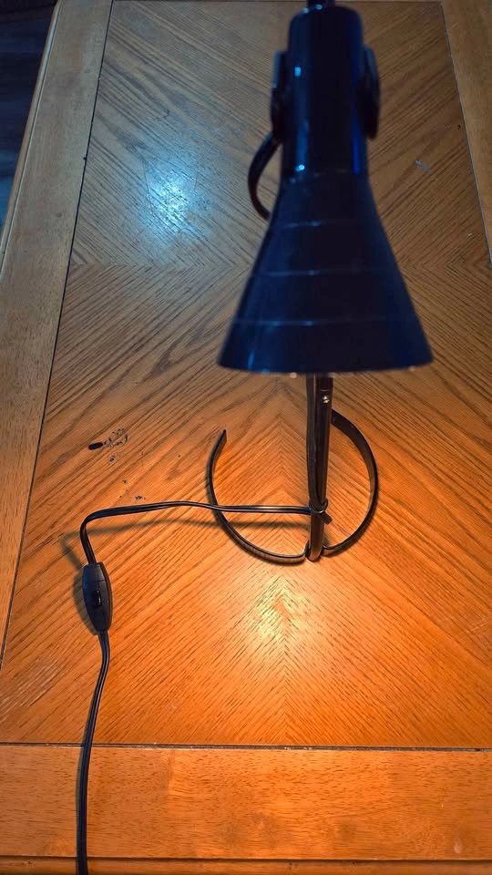 Sleek Matte Black Adjustable Desk Lamp - photo 2