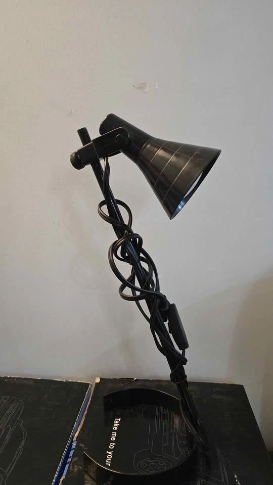 Sleek Matte Black Adjustable Desk Lamp - photo 3