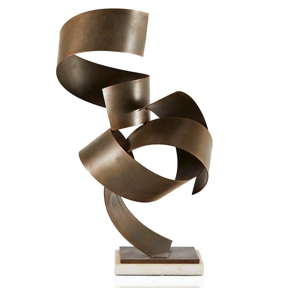 Arteriors Home Henley Brass Sculpture on Marble Base | 26" Tall
