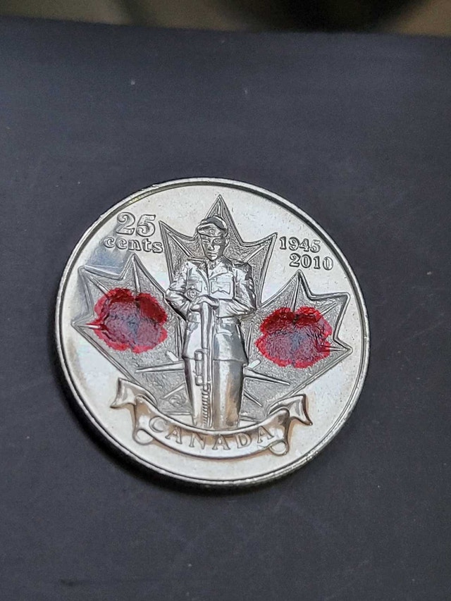 2010 Canadian Quarter - WWII Commemorative - photo 2