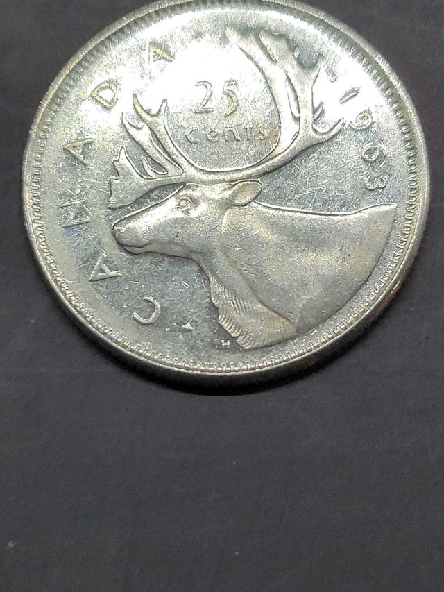Silver 1963 Canadian Quarters - photo 3