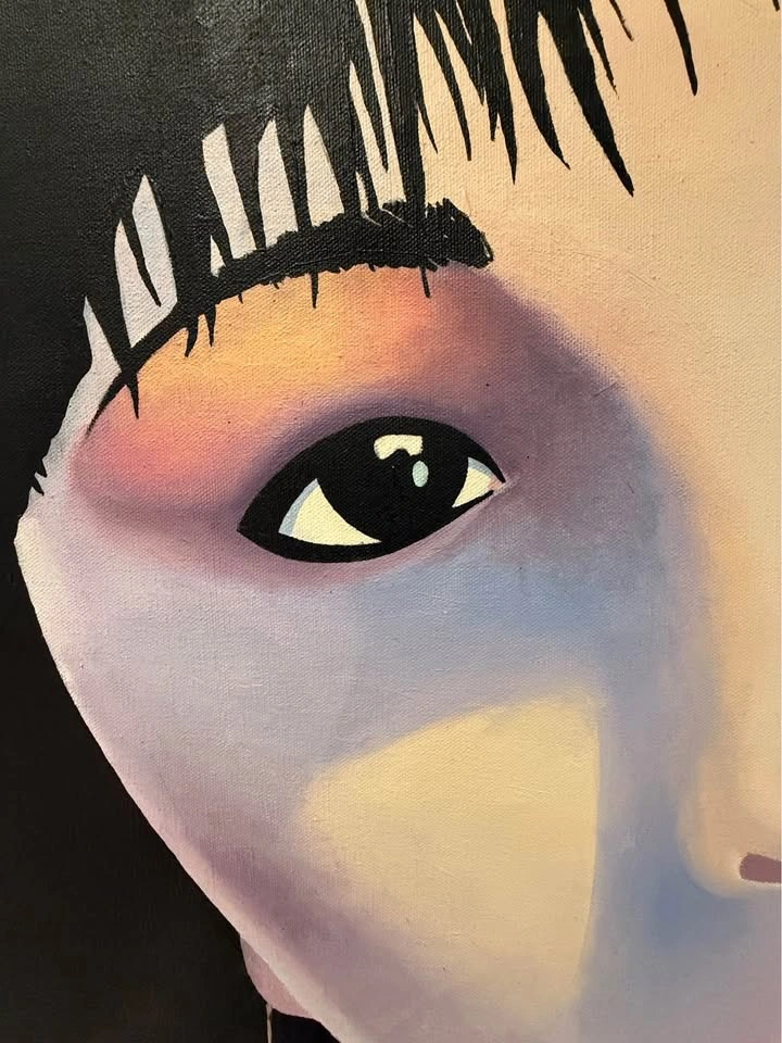 Large Contemporary Portrait Painting – Soft Pastel Pop Art - photo 2