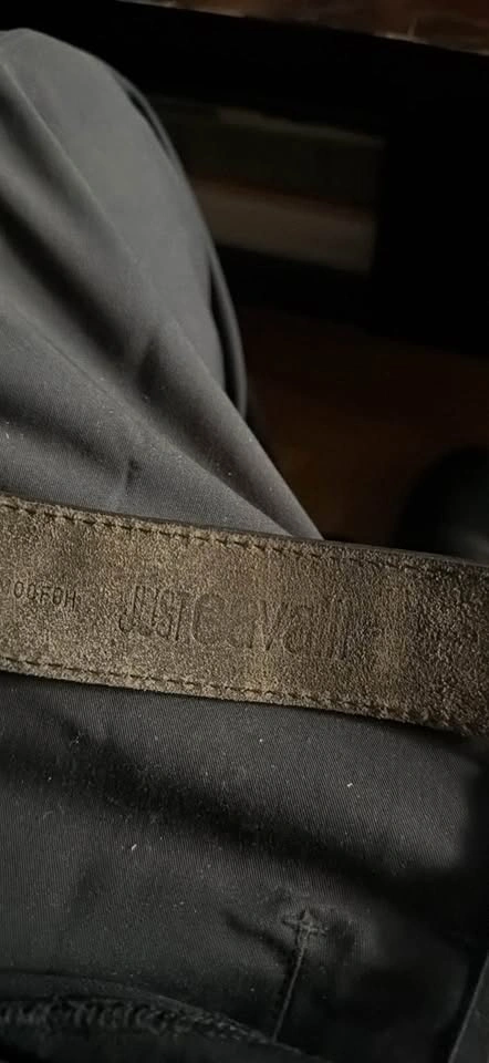 Authentic Just Cavalli Crystal Buckle Belt - Men's Size 33 - photo 3