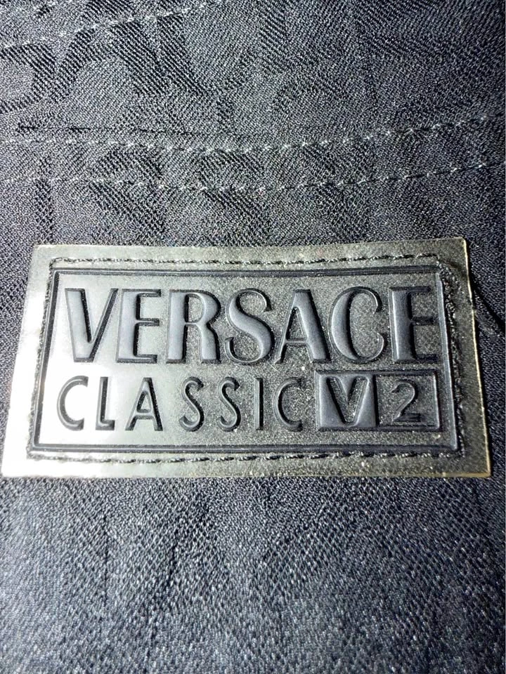 Men's Versace Classic V2 Pants Size 34 Black Logo