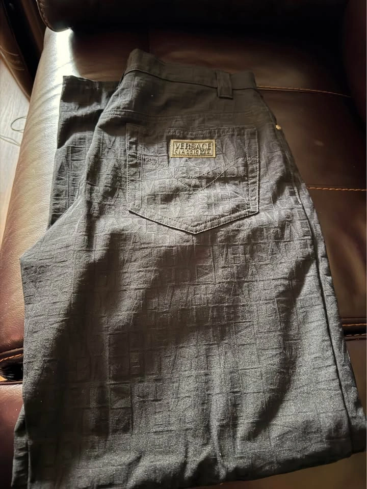 Men's Versace Classic V2 Pants Size 34 Black Logo - photo 2