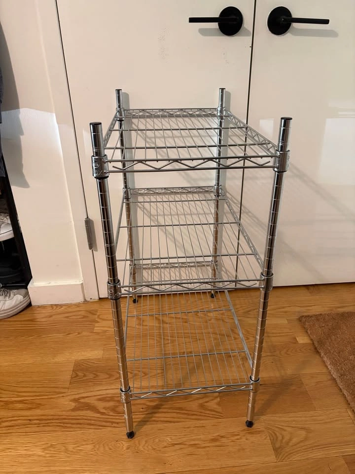 3-Tier Chrome Wire Shelving Unit - photo 3