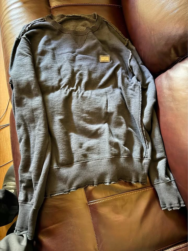 Authentic D&G Crew Neck Sweatshirt - Navy Blue, Men's Large