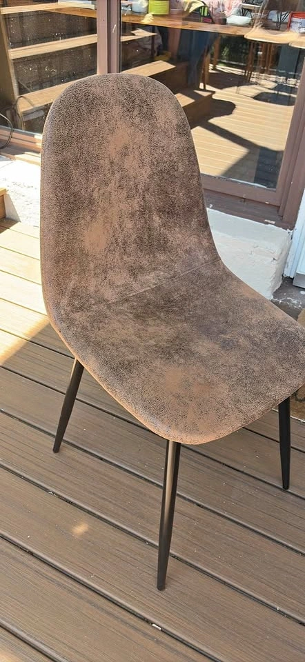 Set of 4 Faux Leather Dining Chairs