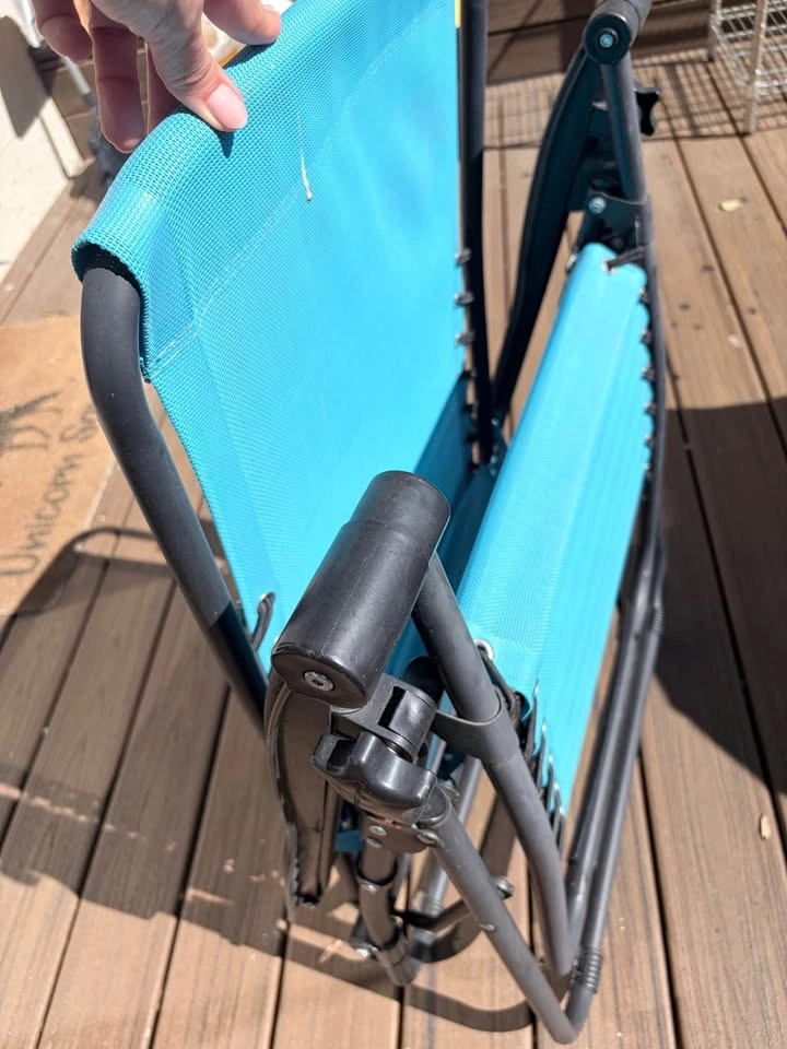 Blue Zero Gravity Reclining Outdoor Chair - photo 4