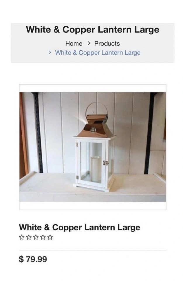 New in Box Memorial Lantern Flameless LED Candle Copper White - photo 3