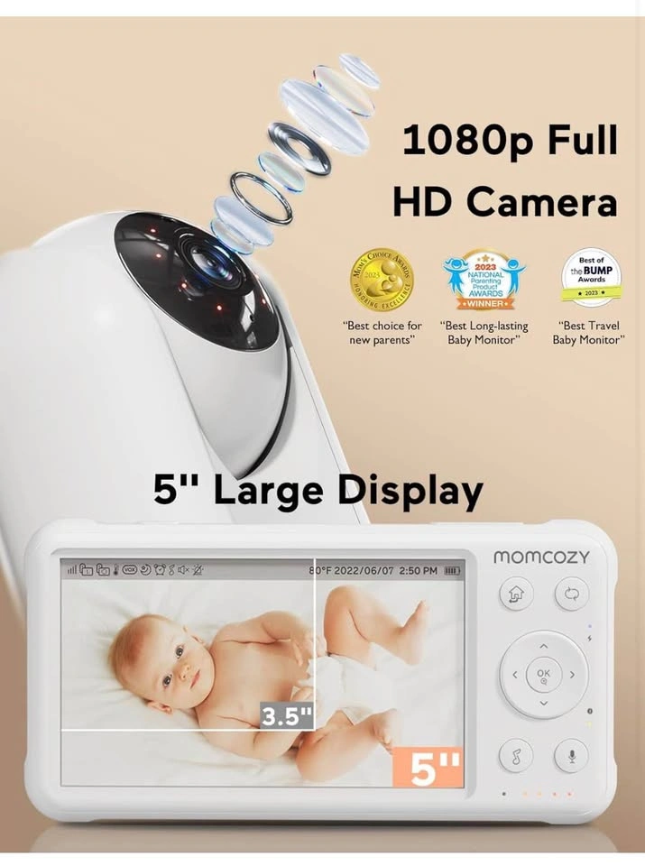 Momcozy Video Baby Monitor 1080P | Wide Angle Lens | 960ft Range - photo 5