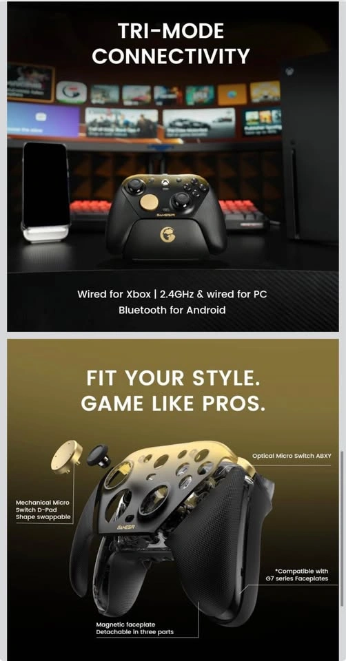 GameSir G7 Pro Wired Controller for Xbox Series X|S – Golden - photo 4