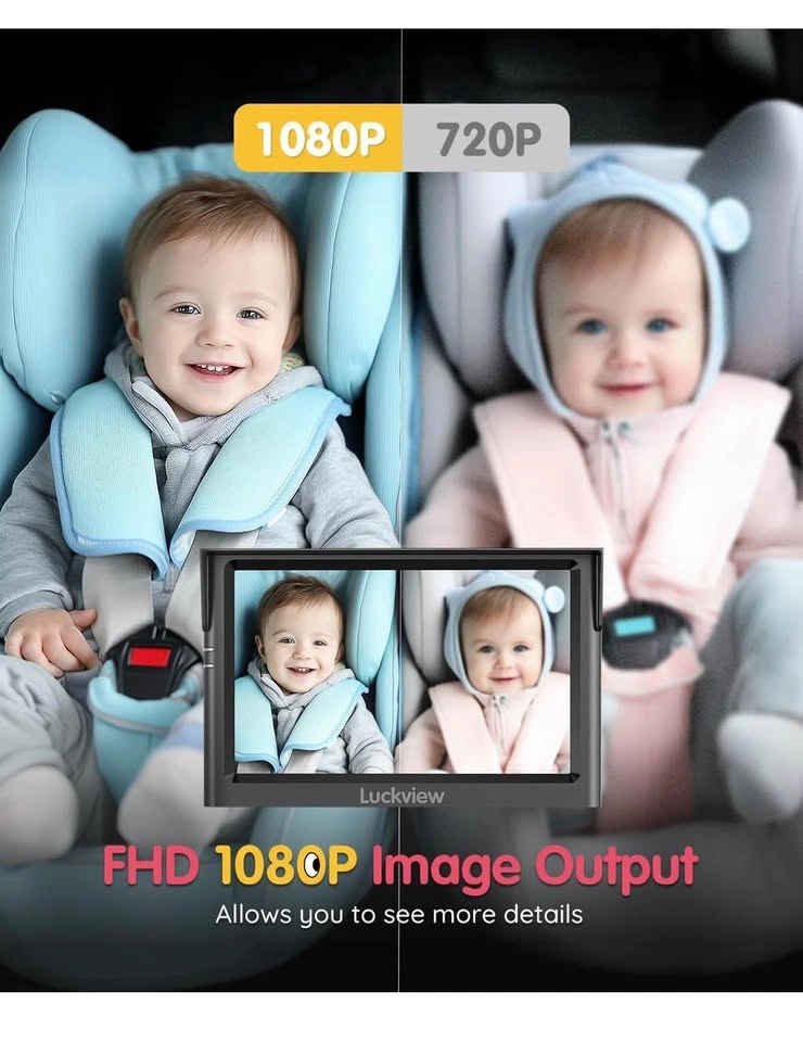LUCKVIEW BM1 Baby Car Camera – 5” 1080P Baby Car Seat Camera - photo 2