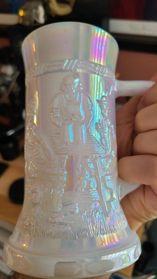 Vintage Federal Glass Opalescent Moonglow Glass - photo 2