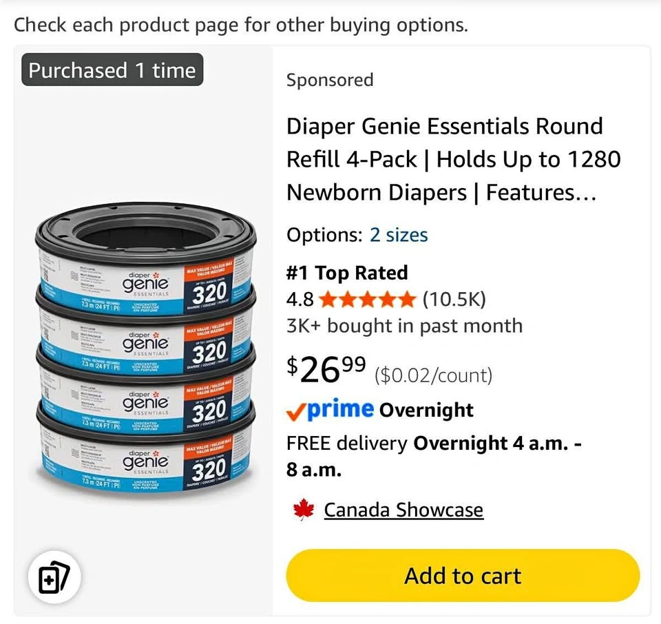 Diaper Genie Refills - 4 Count