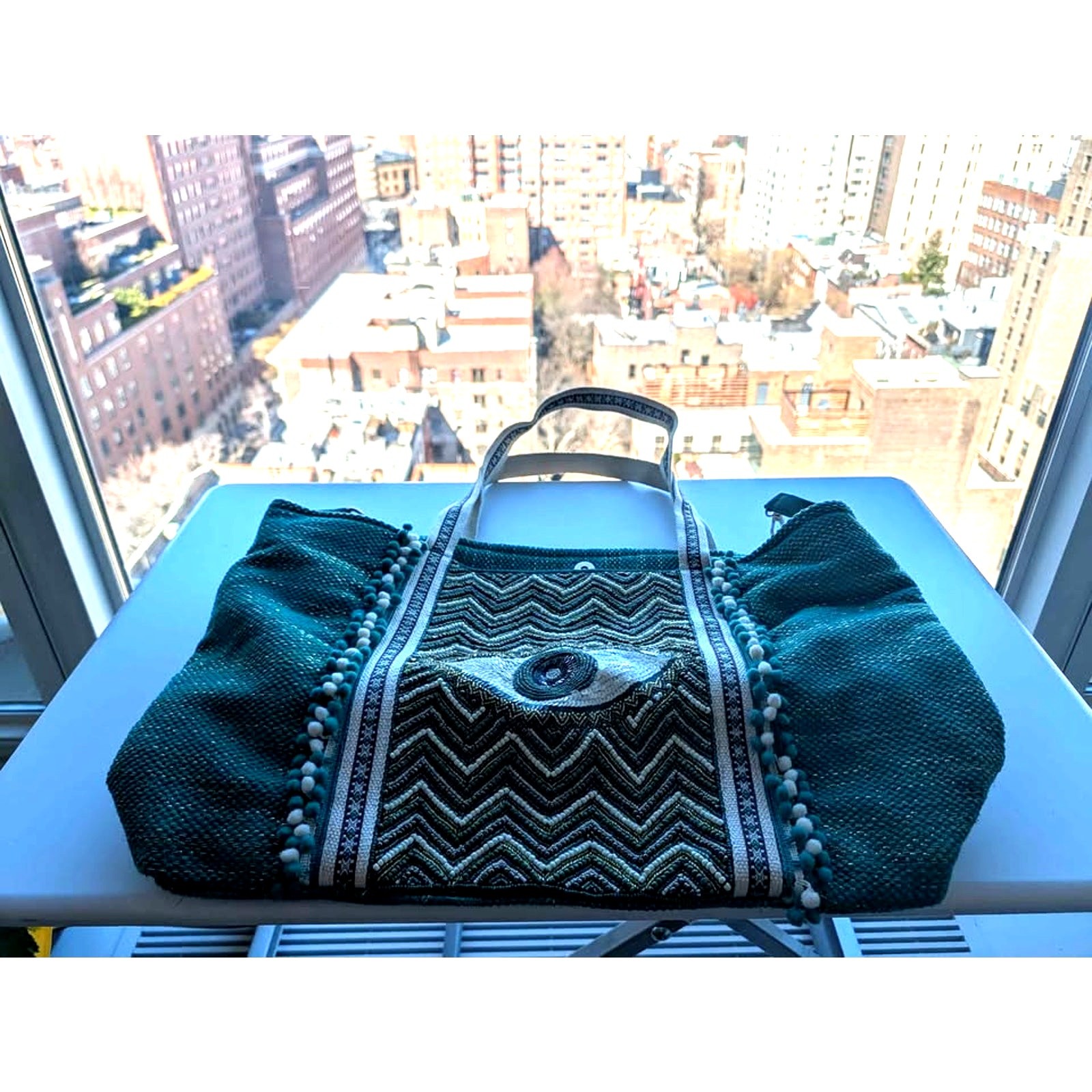 America & Beyond Beaded Eye Weekender Tote Bag