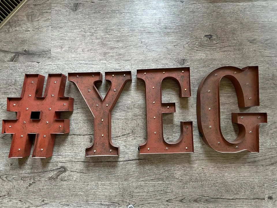 Metal light up letters #YEG