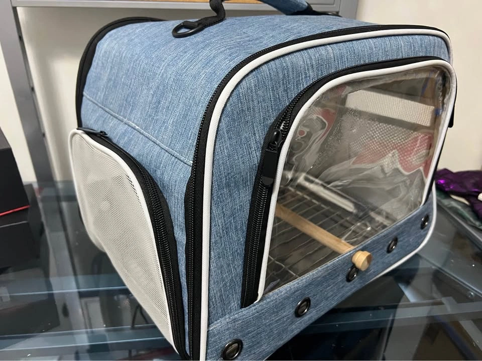 Blue portable bird travel carrier - photo 2
