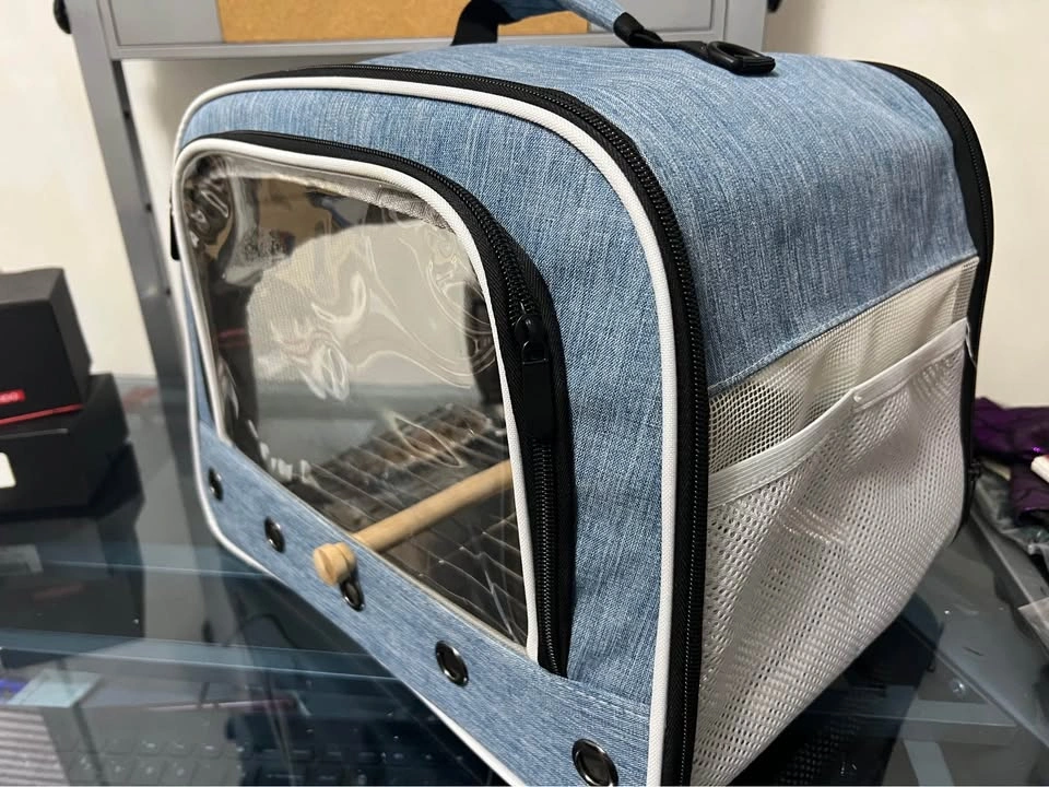 Blue portable bird travel carrier - photo 4