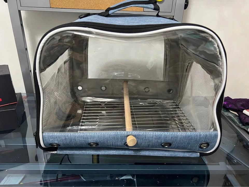 Blue portable bird travel carrier - photo 5