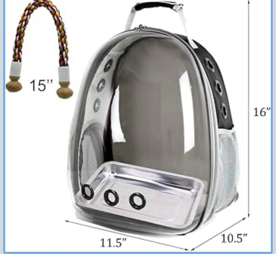 Pet Carrier Backpack for Birds/Small Pets (14x12x10") - photo 5
