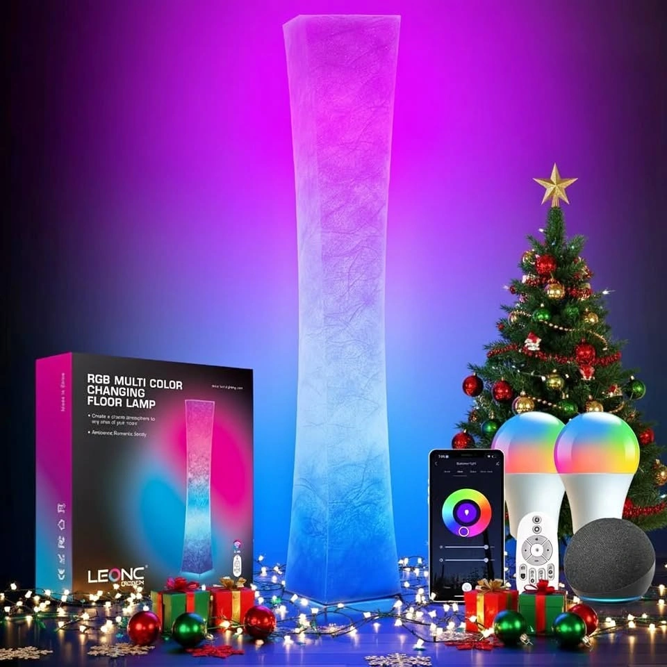 RGB+CCT Smart Floor Lamp with Remote