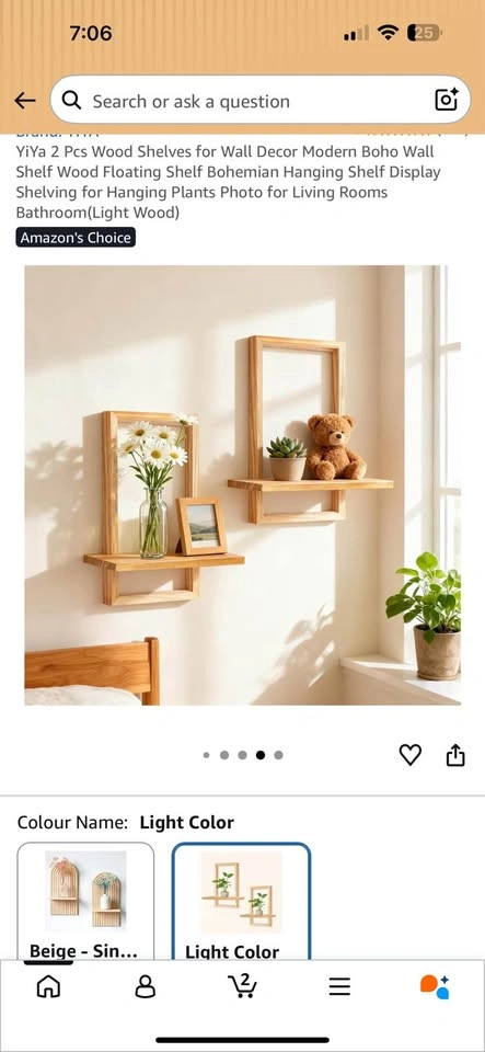Wall decor wooden shelves - photo 3
