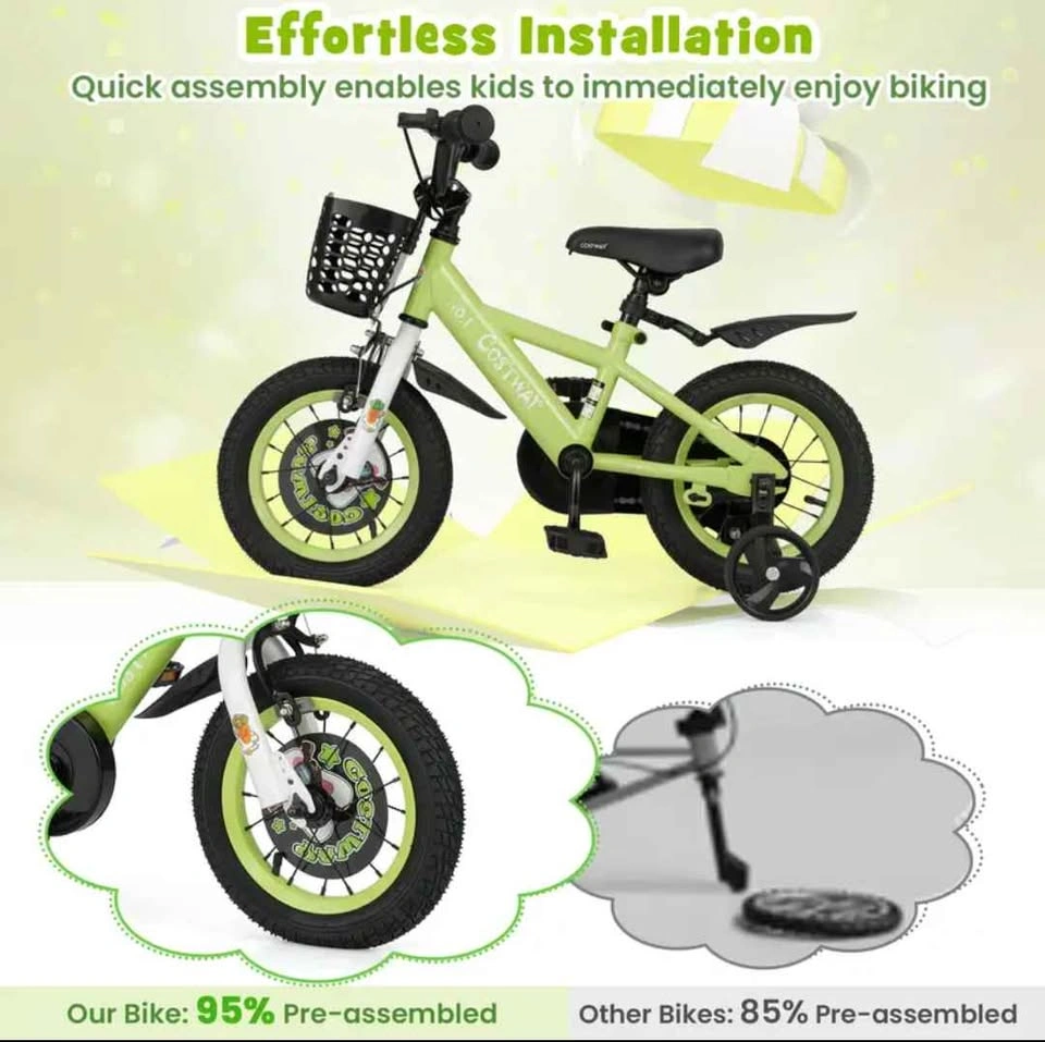Kids 12" Training Bike - Neon Green (95% Pre-Assembled!) - photo 4