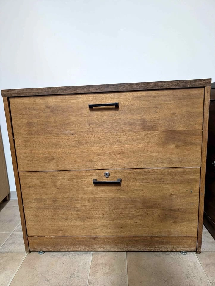 Wooden 2-Drawer File Cabinet Made in Canada - 2 units available