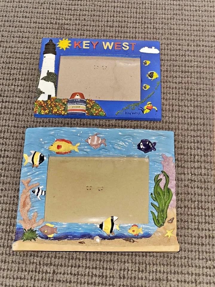 2 NAUTICAL PICTURE FRAMES KEY WEST