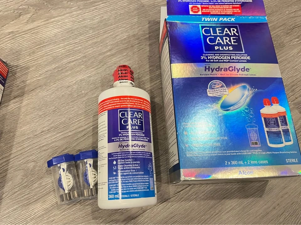 Clear Care Contact Lens Solution 3 bottles – New | Sealed - photo 3