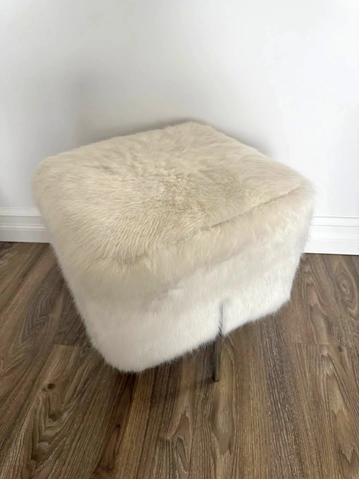 Fluffy Vanity Stool