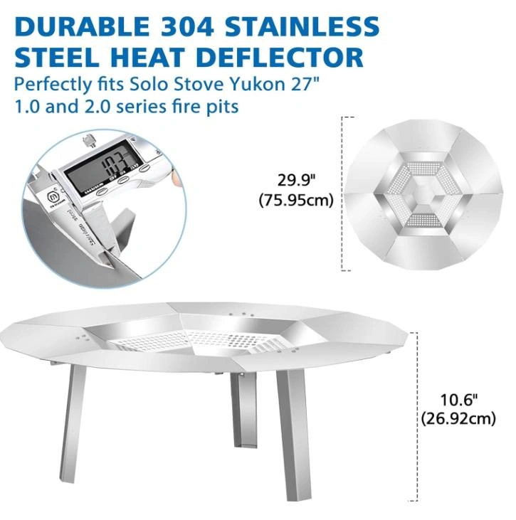 NEW - Heat Deflector for Solo Stove Yukon 27" - 304 Stainless St - photo 4