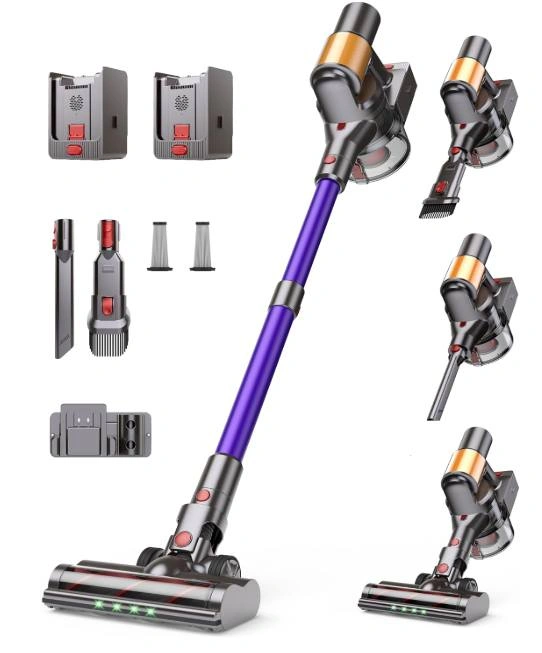 NEW - Cordless Stick Vacuum - 550W 45KPa - 2 Batteries - photo 3