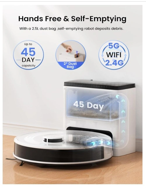 LIKE NEW - LEFANT M2 PLUS ROBOT VACUUM & MOP - SELF-EMPTY - photo 4