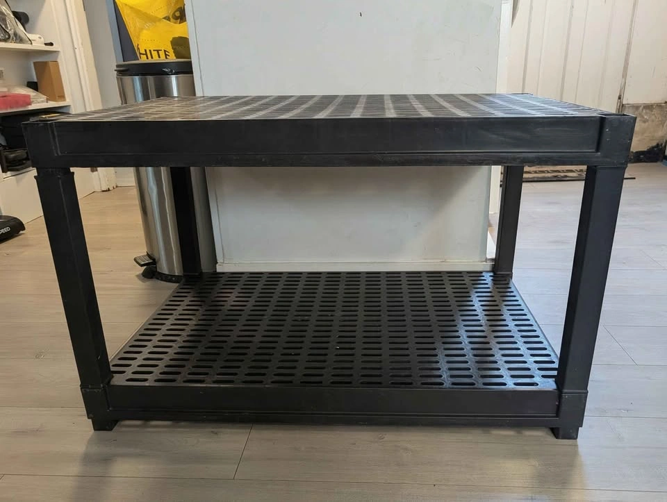 Heavy-Duty 2-Tier Plastic Shelving Unit – 3ft x 2ft - photo 2