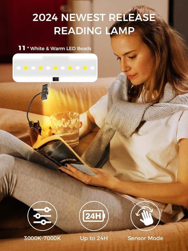 NEW Smiling Shark Reading Lamp, 1200 mAh Rechargeable LED Books - photo 2