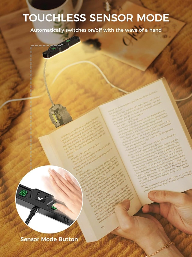 NEW Smiling Shark Reading Lamp, 1200 mAh Rechargeable LED Books - photo 4