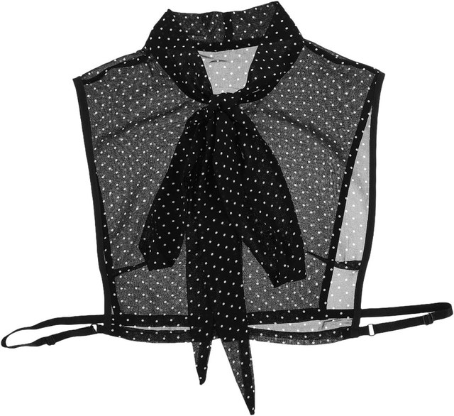 NEW DOITOOL Detachable Faux Collar Women Half Blouse Collar Blac