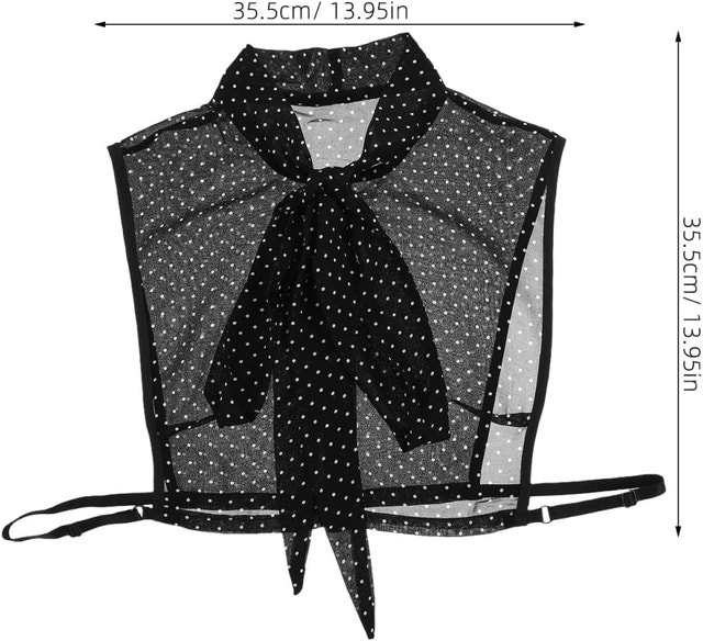 NEW DOITOOL Detachable Faux Collar Women Half Blouse Collar Blac - photo 2