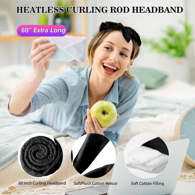 Soft Heatless Hair Curlers Headband for Sleeping - photo 4