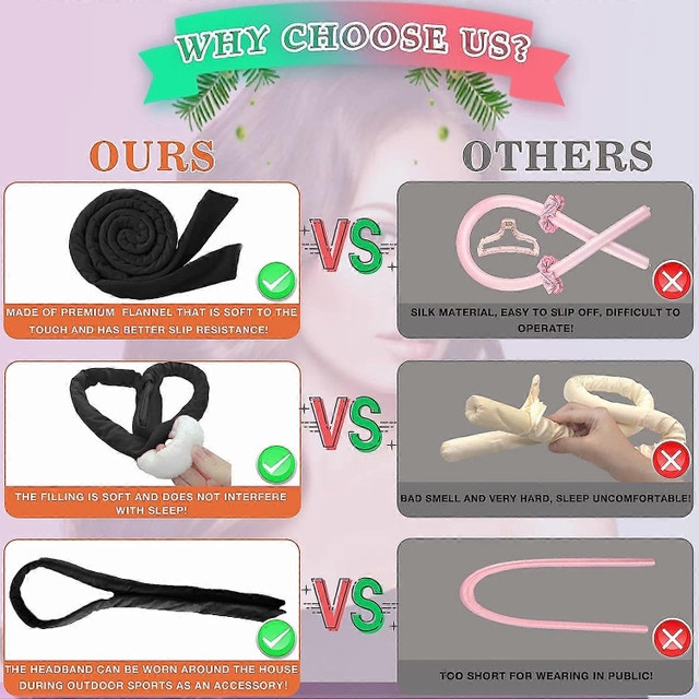 Soft Heatless Hair Curlers Headband for Sleeping - photo 5