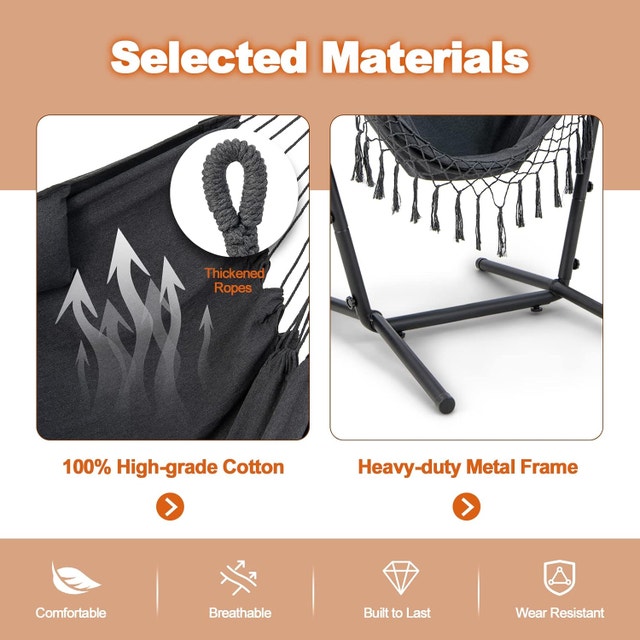 NEW Hammock Chair Swing with Stand & Phone Holder - photo 4
