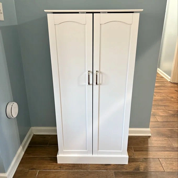 Clean White Kitchen Pantry - Fully Assembled