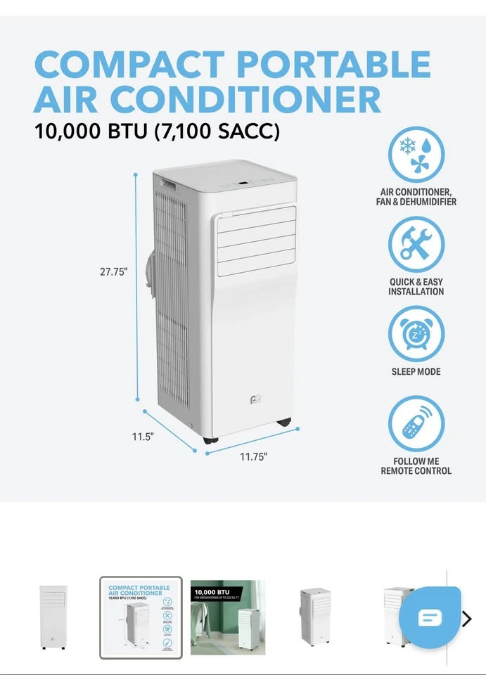Perfect Aire 10,000 BTU Portable Air Conditioner - photo 2